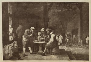 Painting of Men Gathered at Table
