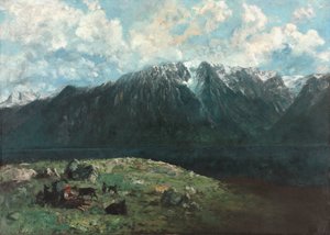 Panoramic View of the Alps, Les Dents du Midi by Unknown artist