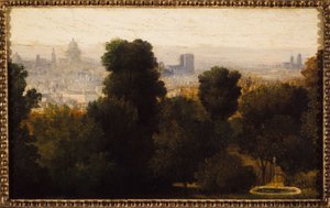 Paris seen from the heights of Belleville (circa 1840, present-day 19th arrondissement, in 1840) by Unknown artist