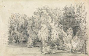 Part of a Building Surrounded by a Forest by Unknown artist