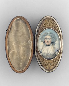 Patch Box with Portrait of a Woman by Unknown artist