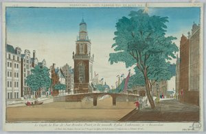 Peep-show, Le Cingle, la Tour de Jan-Rooden-Poort, et la Nouvelle Eglist Lutherienne, at Amsterdam, No. 15