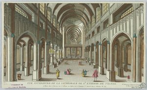 Peep-show, Interior View of the Cathedral of St. Stephen of Vienna; Chereau - Also Holds a Store of All Kinds of Papers in Rolls by Unknown artist