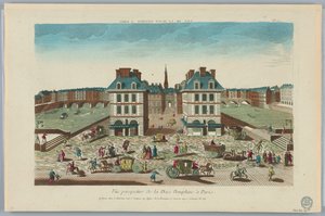 Peep-show, Perspective View of Place Dauphine in Paris, No. 71 by Unknown artist