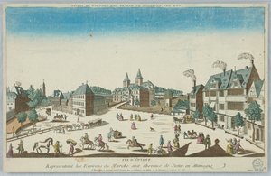 Peep-show, Optical View Representing the Surroundings of the Horse Market of Stettin in Germany