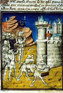 Philip II Auguste at Chinon - Miniature in 
