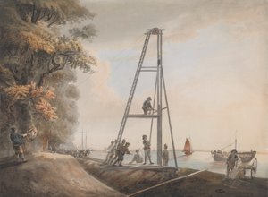 Pile Driving on the Banks of the Thames by Unknown artist