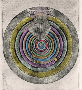 Plan of Heavens of Paradise after the Divine Comedy by Dante Alighieri (1265-1321): Anonymous engraving of the 17th century by Unknown artist