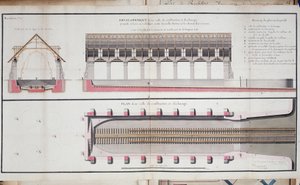 Plan of a building and grounding of the port of Rochefort by Unknown artist