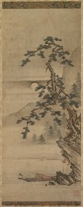 Playing Flute in Moonlight by Unknown artist