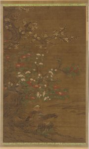 Plum Blossoms, Camellias, and Mandarin Ducks