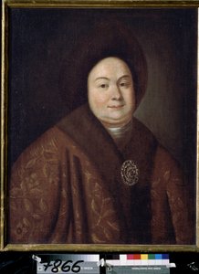 Portrait of the Tsarina Evdokiya Feodorovna Lopukhina, the Wife of Tsar Peter I of Russia by Unknown artist