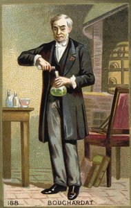 Portrait of Bouchardat. 19th century chromolithography.