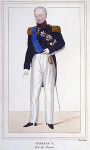 Portrait of Charles X, King of France (1757 - 1836) engraving of 1830