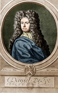 Portrait of Daniel Defoe, English writer and journalist, author of the novel “Robinson Crusoe”