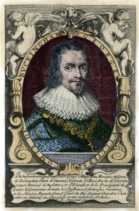 Portrait of George Villiers (1592-1628), Duke of Buckingham. Engraving of the 17th century