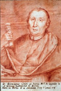 Portrait of Girolamo Chiti di Siena (1679-1759) Italian kapellmeister (chapel master) Engraving. 18th century. by Unknown artist