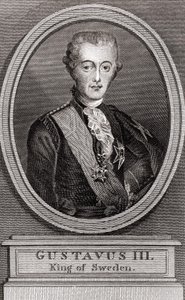 Portrait of Gustave III, King of Sweden (1746-1792) (engraving of 1787) by Unknown artist