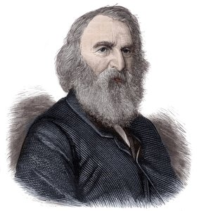 Portrait of Henry Longfellow, American poet and educator