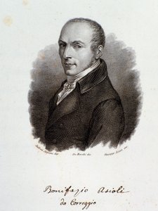 Portrait of Italian composer Bonifazio Asioli. Engraving. 19th century by Unknown artist