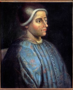 Portrait of Jacques Coeur, silver-toner of King Charles VII and French businessman. Anonymous painting