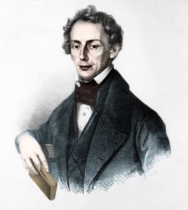 Portrait of Johann Christian Doppler, Austrian physicist. 19th century engraving. by Unknown artist