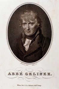 Portrait of Josef Gelinek (Joseph) (1758-1825) Austrian pianist, composer and theologian Engraving. 19th century.