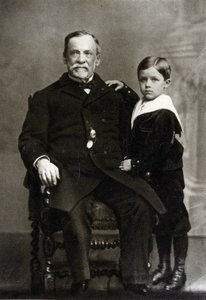 Portrait of Louis Pasteur (1822 - 1895) and His Grandson Louis Pasteur Vallery-Radot in 1893
