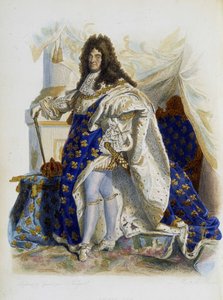 Portrait of Louis XIV (1638-1715) - in "Le Plutarque francais", by Mennechet