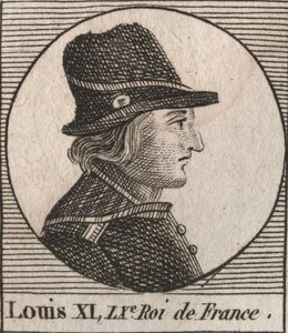 Portrait of Louis XI (1423-1483), King of France - Portrait of Louis XI of France (1423-1483), King of France - engraving from Instruction sur l