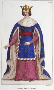 Portrait of Louis X the Hutin, King of France engraving of 1830 by Unknown artist