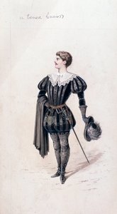 Portrait of Lucio, Tenor in Lucia di Lammermoor, Opera by Gaetano Donizetti