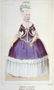 Portrait of Mademoiselle de Fontenay or Teresa Cabarrus, known as Madame Tallien (1773-1835), Marquise de Fontenay. Engraving 1830 by Unknown artist