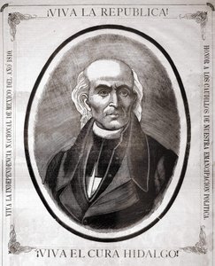 Portrait of Miguel Hidalgo y Costilla, Mexican Priest (in 1810 He Proclaimed the Independence of His Country). Engraving Made to His Honour at the End of the 19th Century