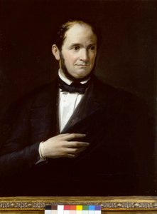 Portrait of Saverio Mercadante (1795-1870), Italian composer, anonymous painting. Museo teatrale della scala, Milan by Unknown artist