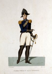 Portrait of a member of the noble guard of the Vatican State. by Unknown artist