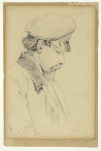 Profile Portrait of a Man Wearing a Cap by Unknown artist