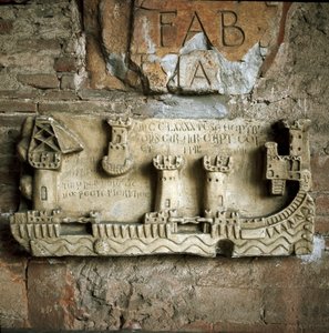 Relief representing the Pisa harbour (13th century)