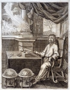 René Descartes in His Office with Scientific Equipment by Unknown artist