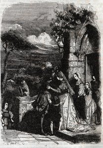 Renaud Returning to His Family - Engraving of 1851 from 