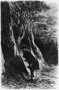 Rene Ferchault de Reaumur, French physicist and naturalist, founder of metallography and first great entomologist, studying processionary caterpillars by Unknown artist