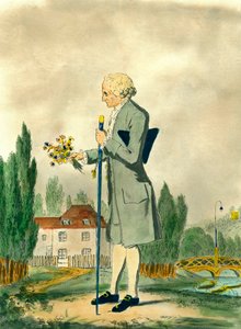 Jean Jacques Rousseau Picking Flowers in Ermenonville by Unknown artist
