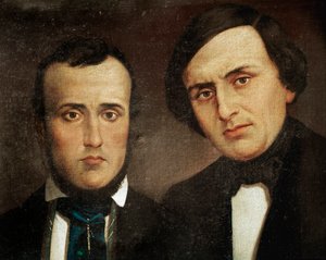 Portrait of Attilio and Emilio Bandiera by Unknown artist