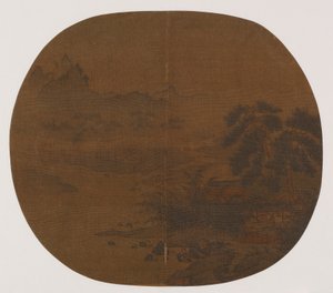 Riverside Dwelling Among Pines and Bamboo by Unknown artist