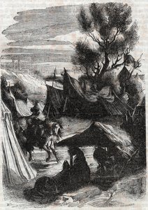 Roland in the Saracen Camp - Engraving of 1851 from 