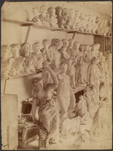 Room full of busts and statues