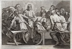 Royaumont Bible, New Testament: The Last Supper (illustration from 1811) by Unknown artist