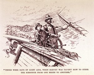 Rudyard Kipling: “Captains Courageous”, New York 1899 (engraving) by Unknown artist