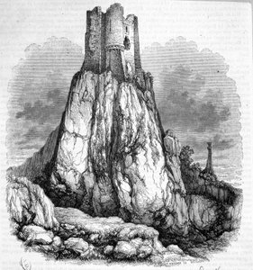 Ruins of the Castle of La Roquette - Engraving by Unknown artist
