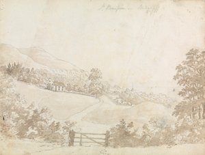 Rural Landscape with House, Isle of Wight by Unknown artist